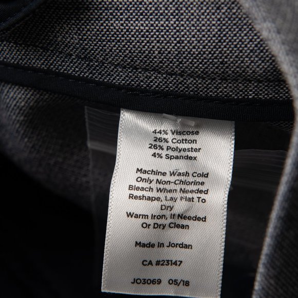 Talbots Chatham Pants Ankle Slim Leg Sharkskin Button Hem Blue Grey Size 8 New - Picture 7 of 10